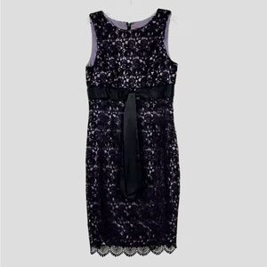 JS Collections Elegant Black Lace Dress